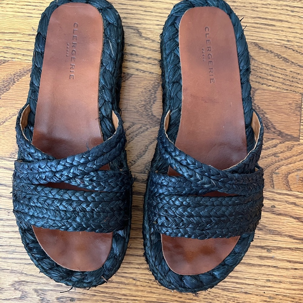 Robert Clergerie Women's Black Woven Sandals